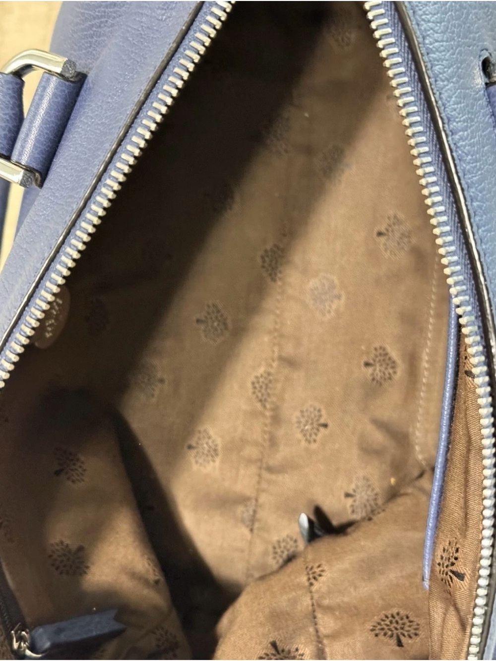 Mulberry Del Rey Bag In Blue Leather Silver Hardware Quiet Luxury Colorful - Picture 9 of 13